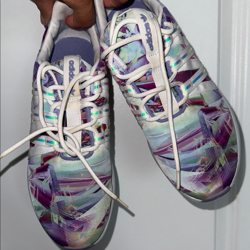 Adidas Abstract Purple and Blue Sneakers